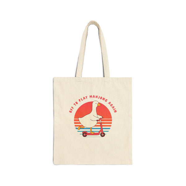 Tote Bag - Off to Play Mahjong Again- Silly Goose Collection