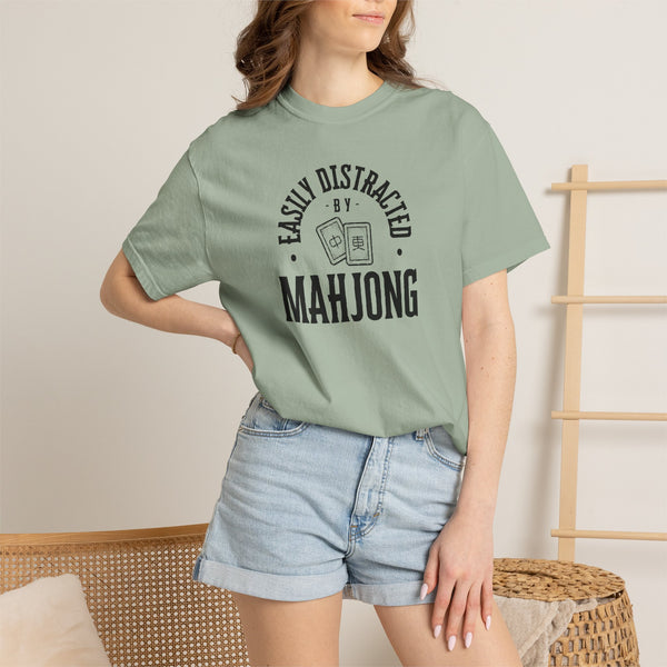 T-Shirt - Easily Distracted by Mahjong (Comfort Colors - Unisex)