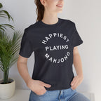 T-Shirt - Happiest Playing Mahjong (Bella+Canvas - Unisex)