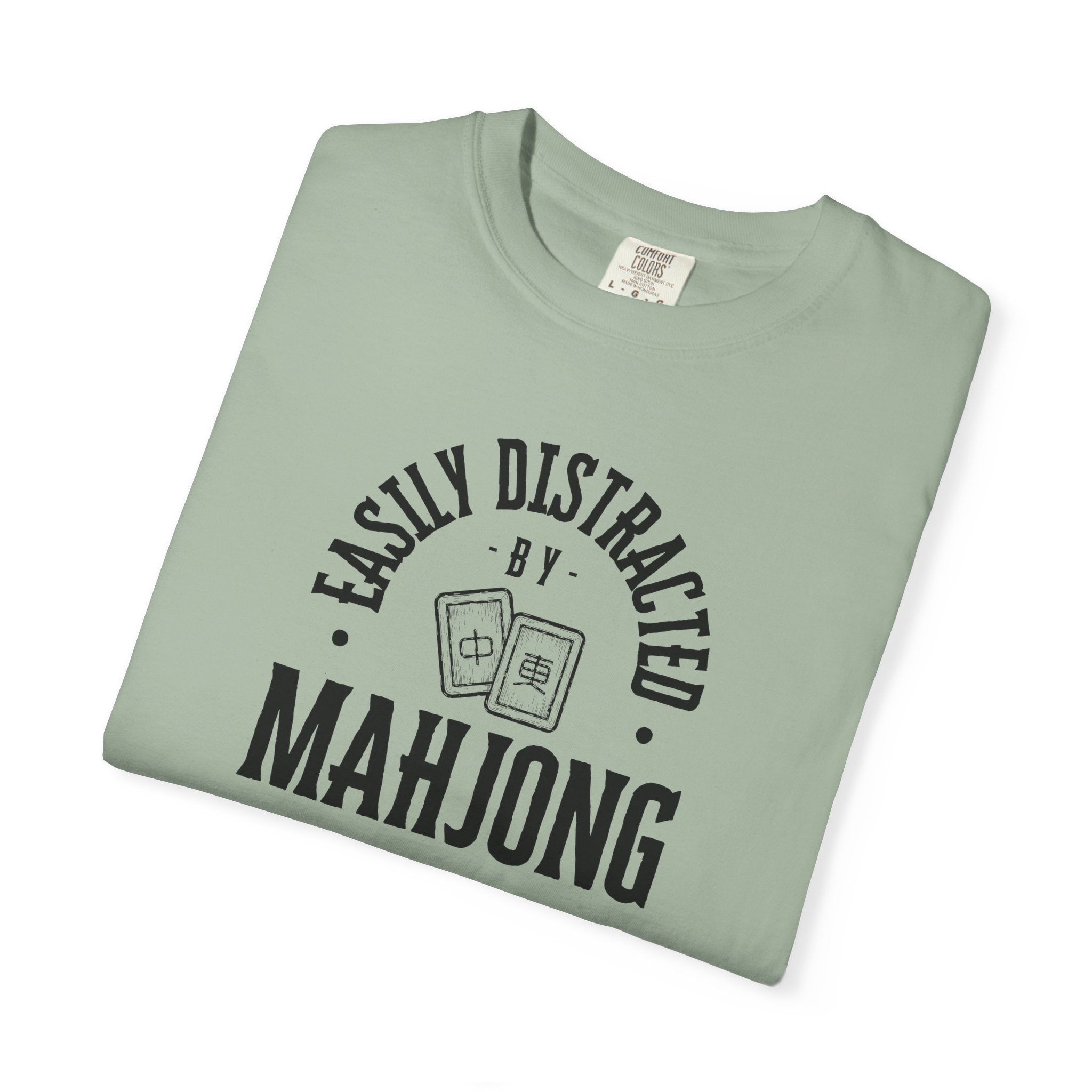 T-Shirt - Easily Distracted by Mahjong (Comfort Colors - Unisex)