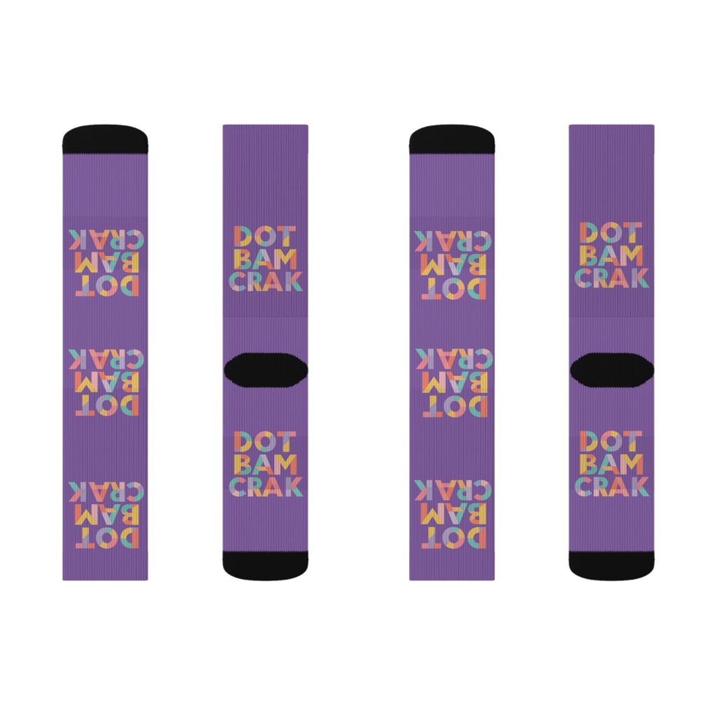 Crew Socks - Purple 'Dot Bam Crak'