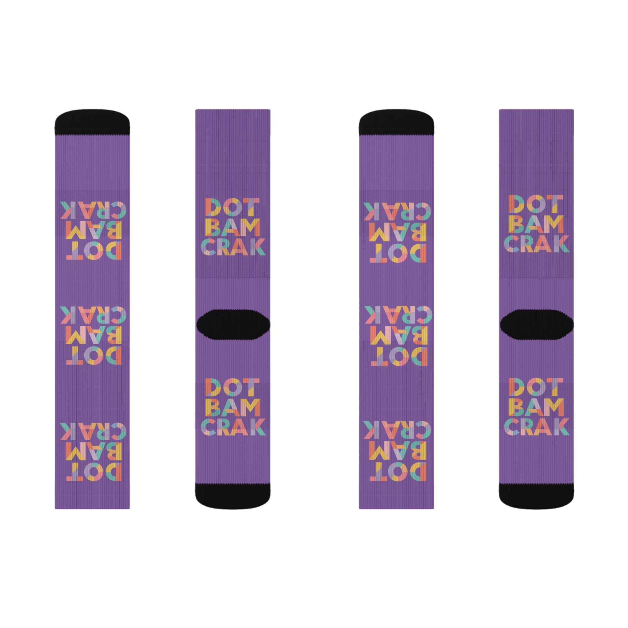 Crew Socks - Purple 'Dot Bam Crak'