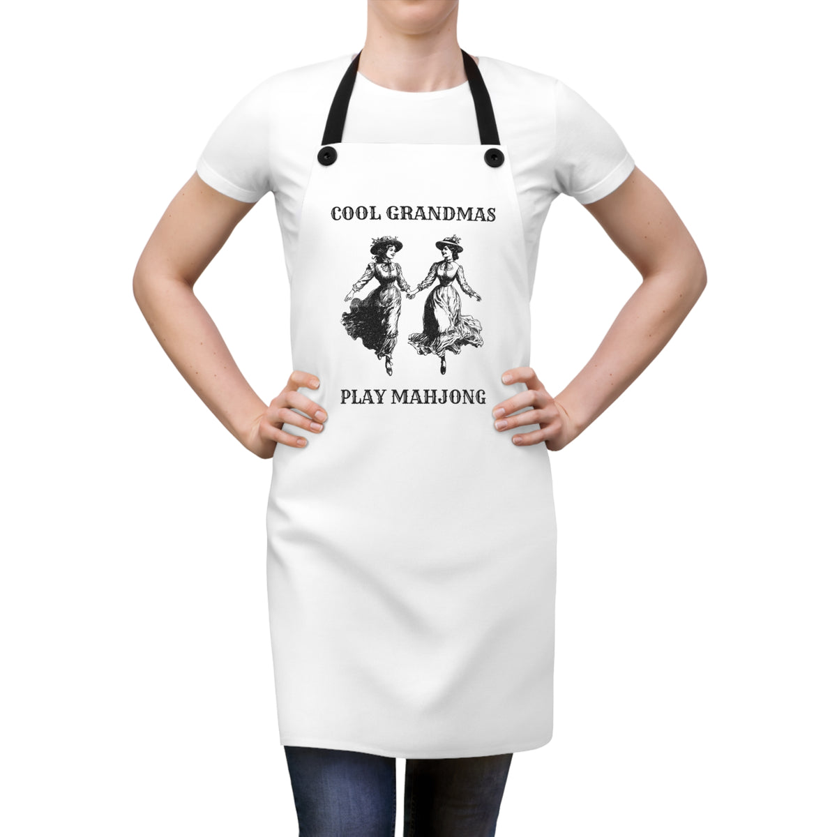 Apron - Cool Grandmas Play Mahjong