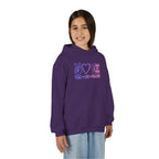 Youth Hoodie — "Peace Love Mahjong" Cute Pastel Mahjong Pullover