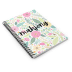 Spiral Notebook - Floral Mahjong