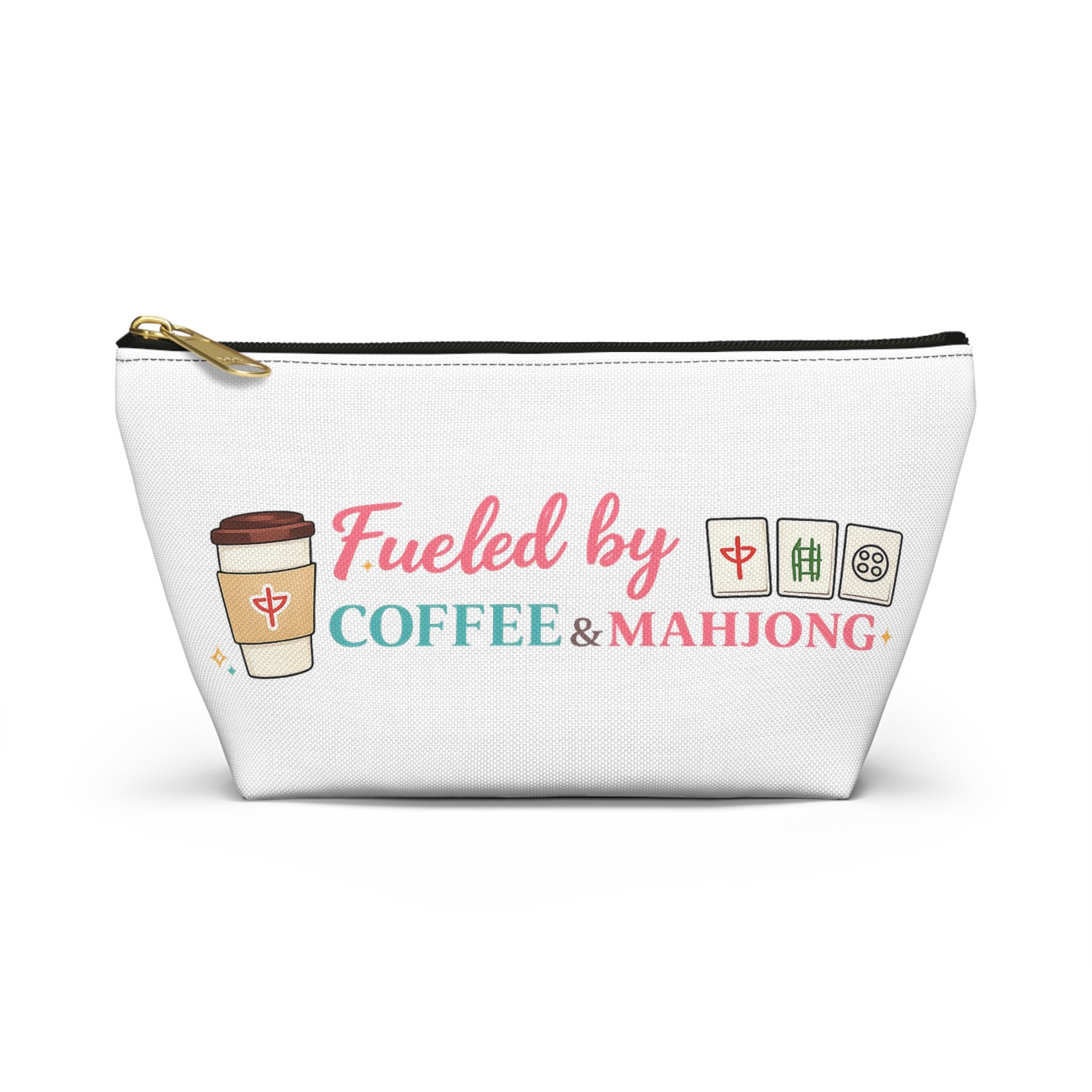 Accessory Pouch -  Fueled by Coffee & Mahjong