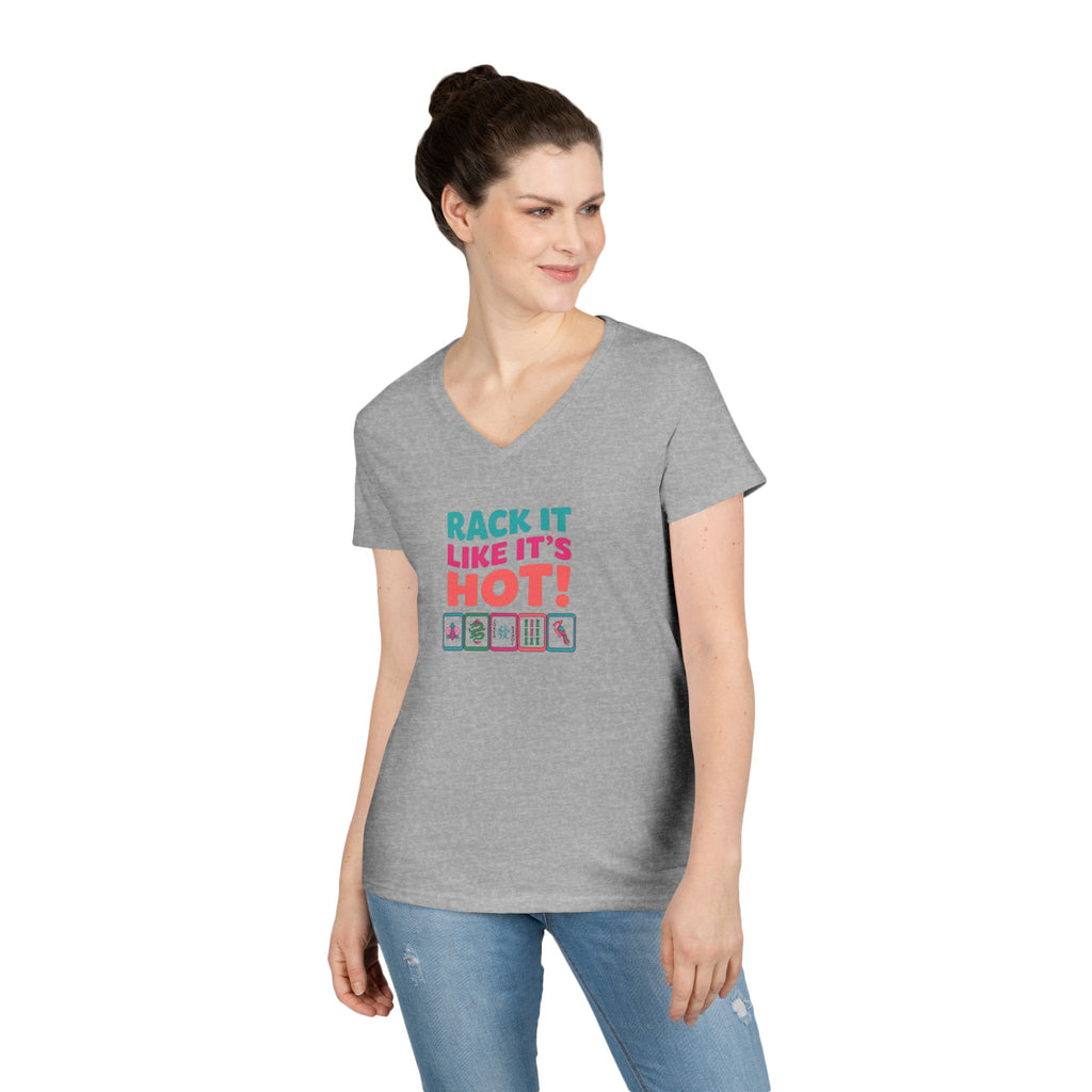 T-Shirt - Rack It Like It's Hot (Womens V-Neck)