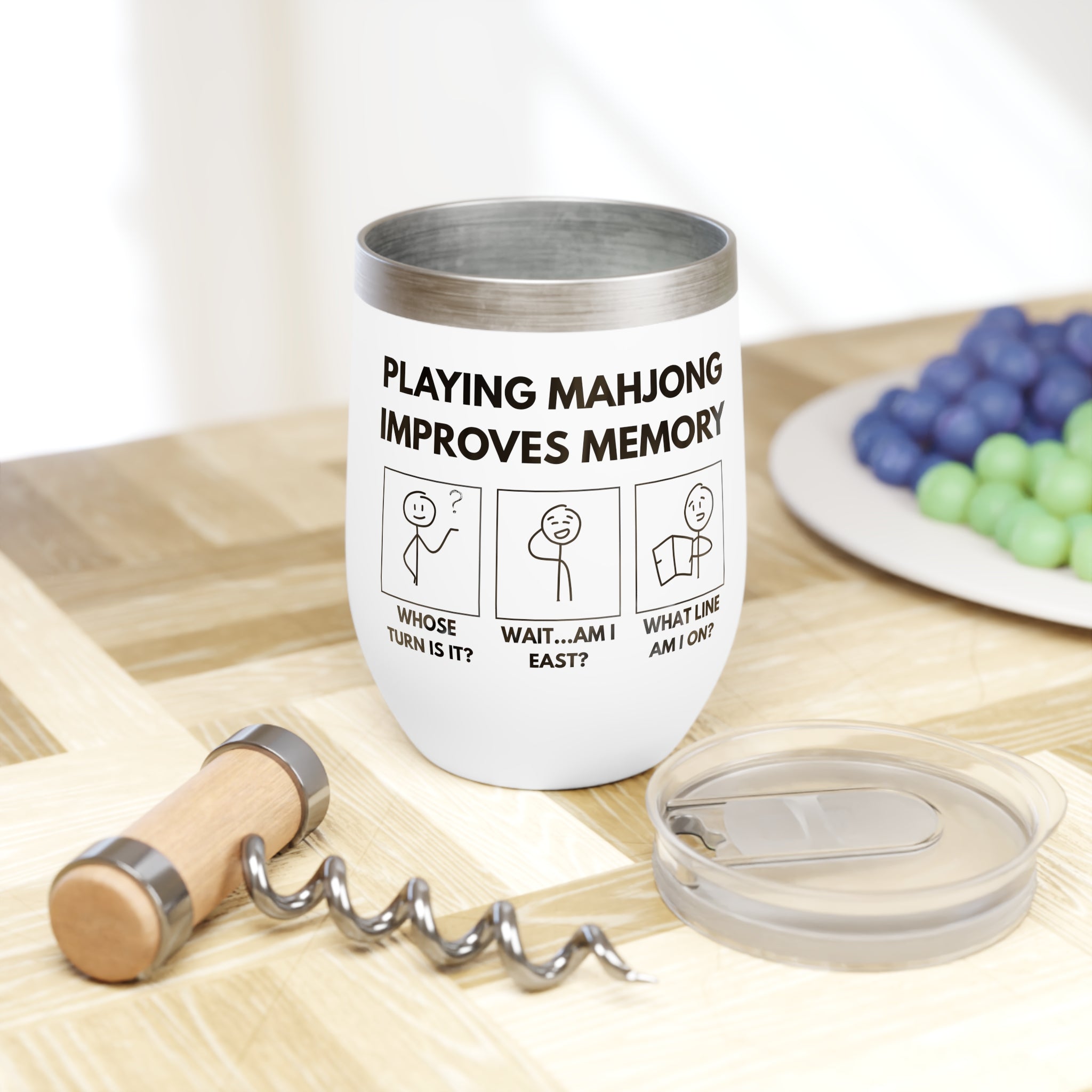 Chill Wine Tumbler - Mahjong Memory