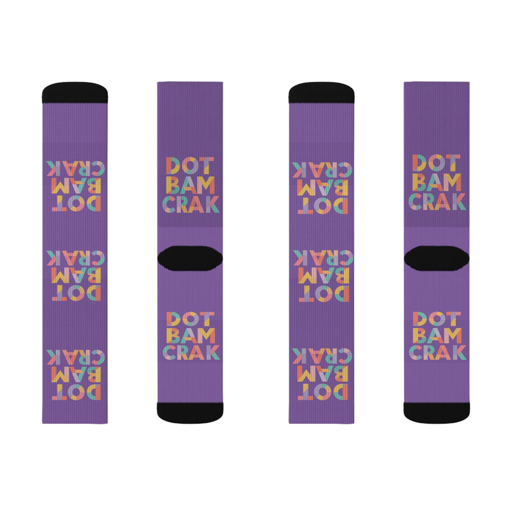 Crew Socks - Purple 'Dot Bam Crak'