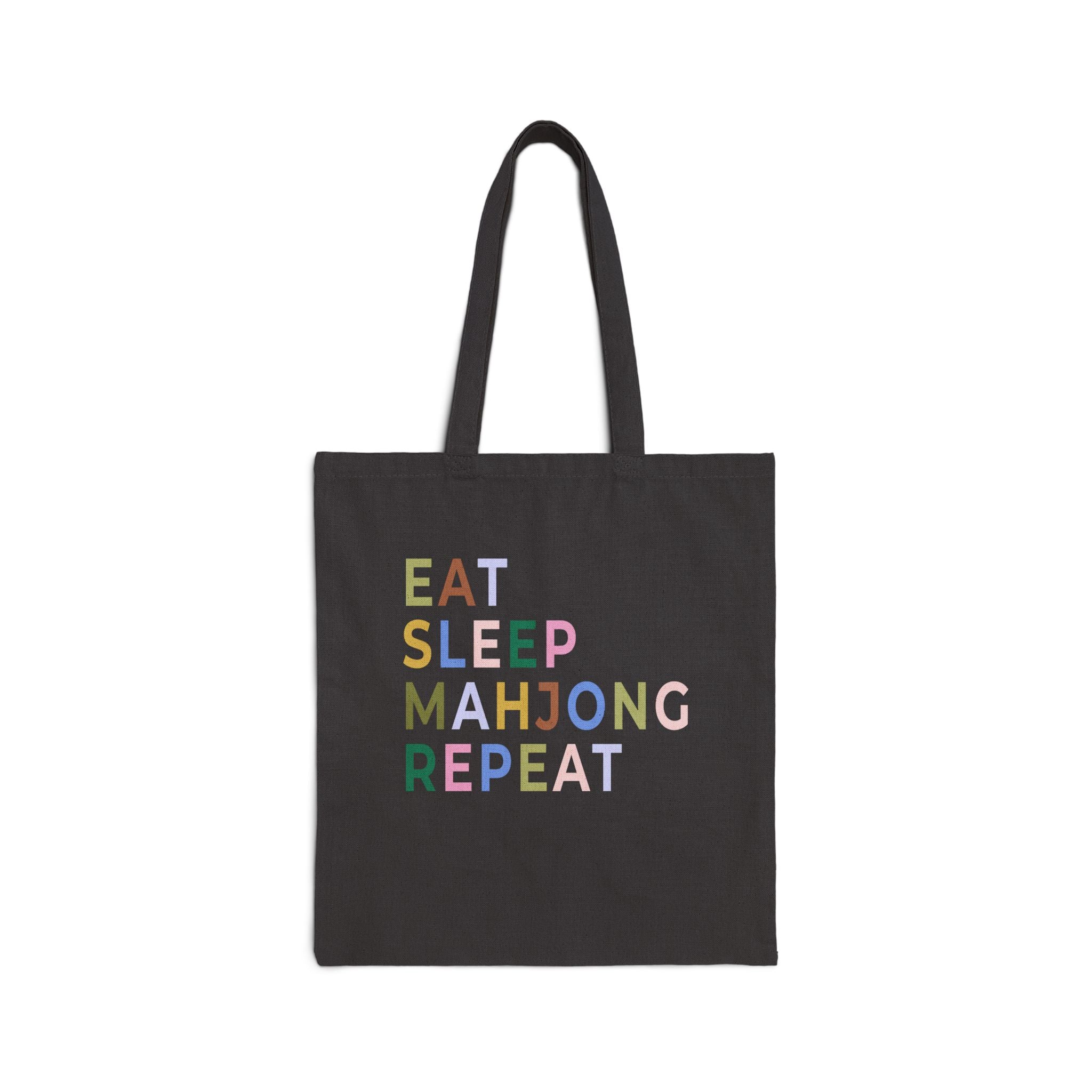 Cotton Tote Back - Eat Sleep Mahjong Repeat