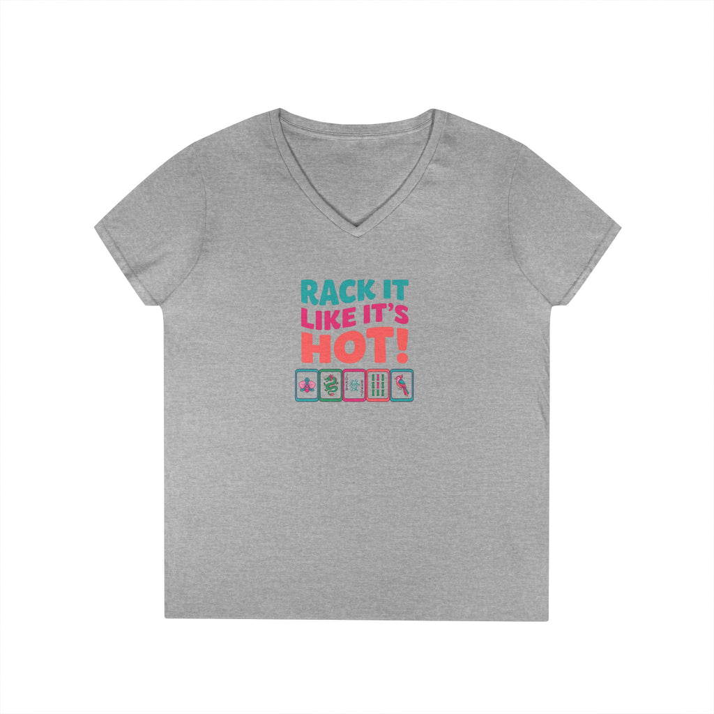T-Shirt - Rack It Like It's Hot (Womens V-Neck)