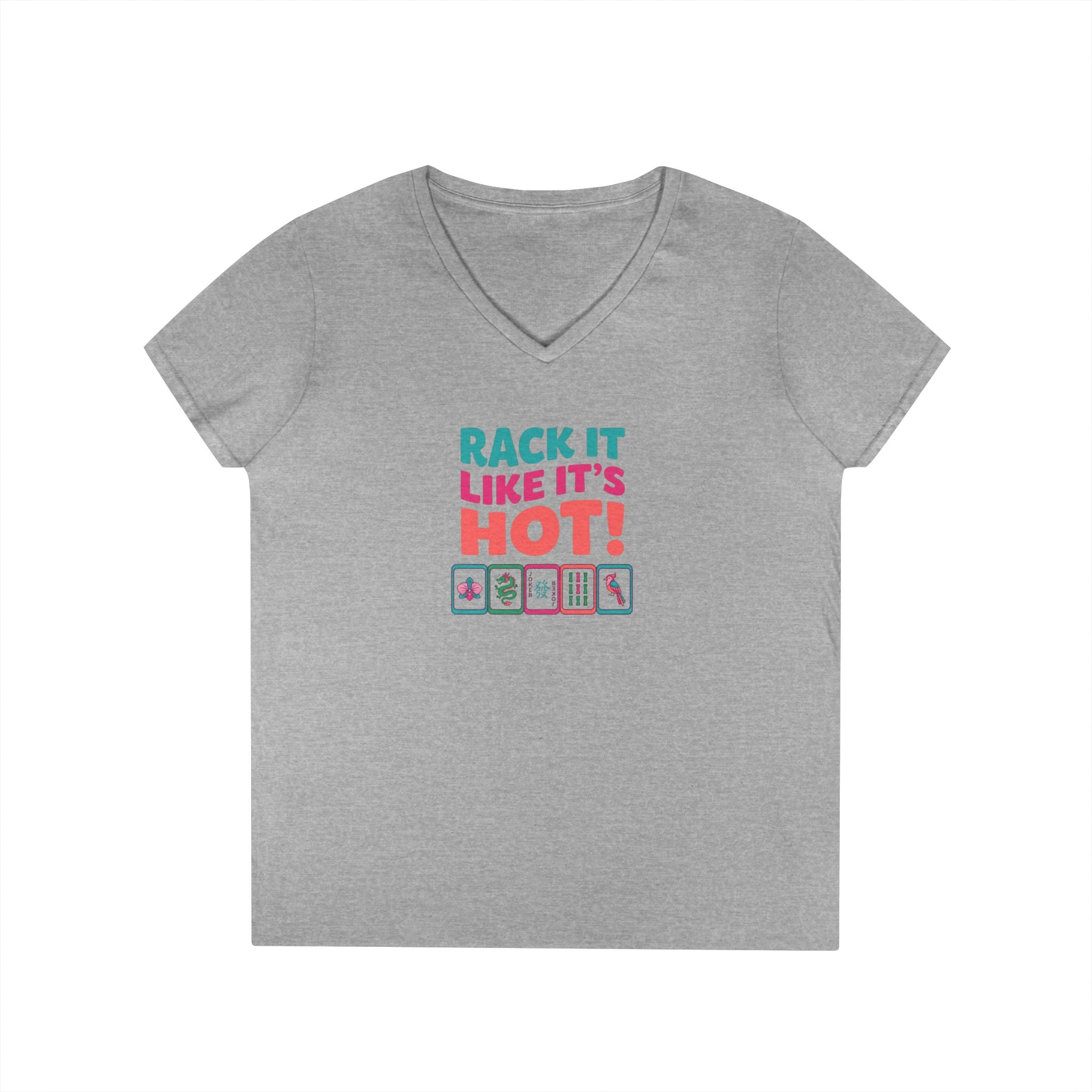 T-Shirt - Rack It Like It's Hot (Womens V-Neck)