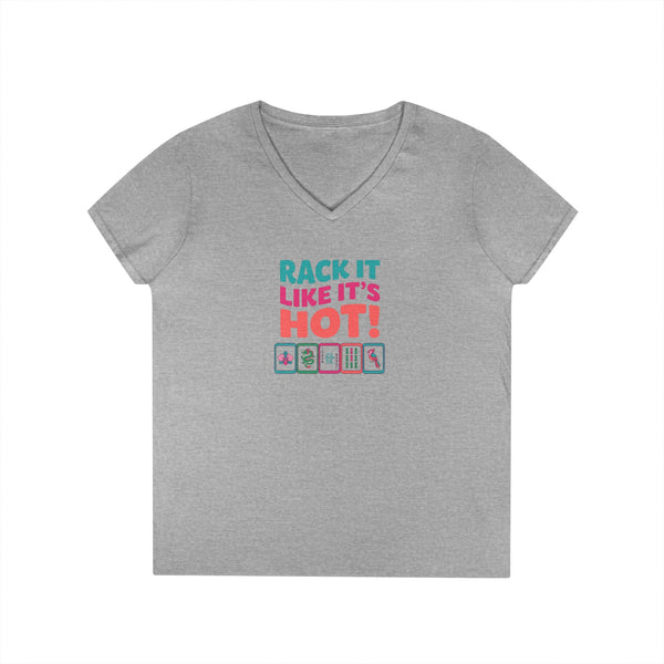 T-Shirt - Rack It Like It's Hot (Womens V-Neck)