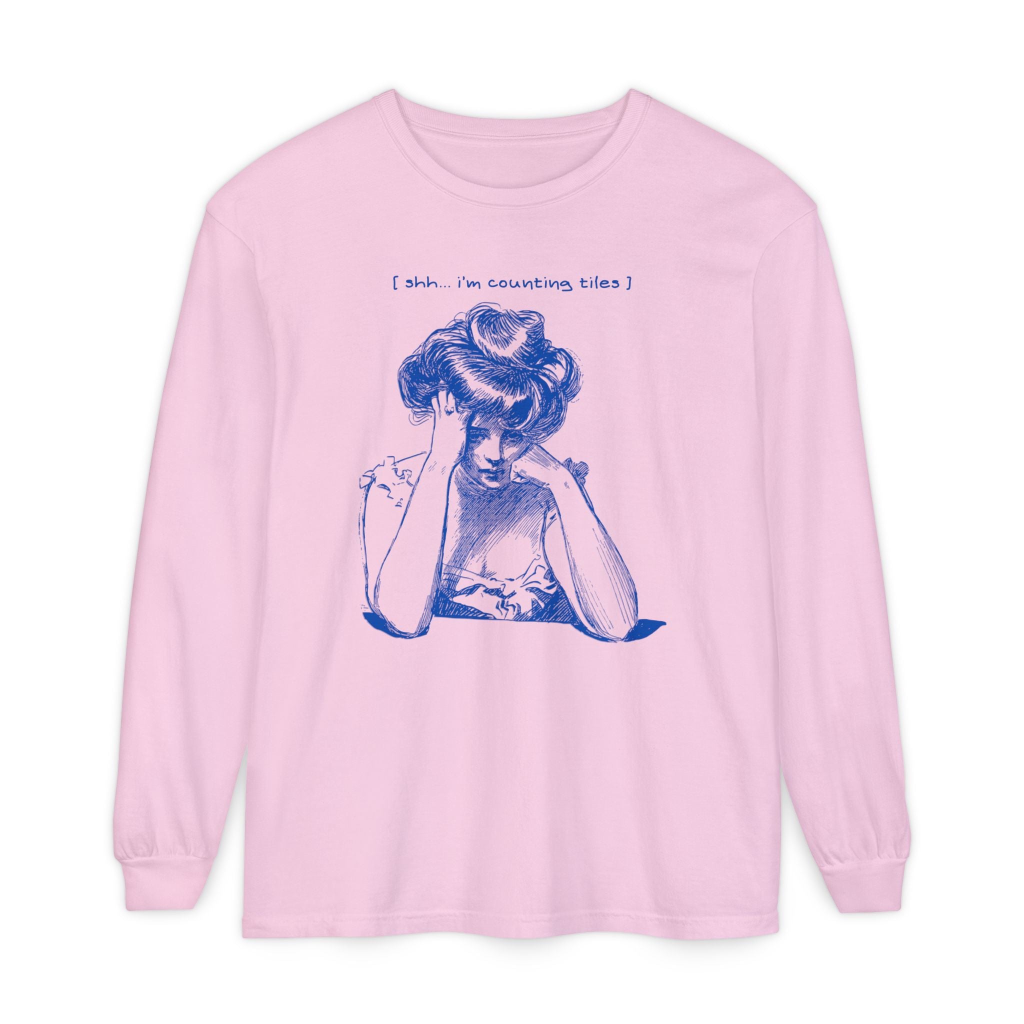 Long Sleeve Tee - Shhh I'm Counting Tiles Main image