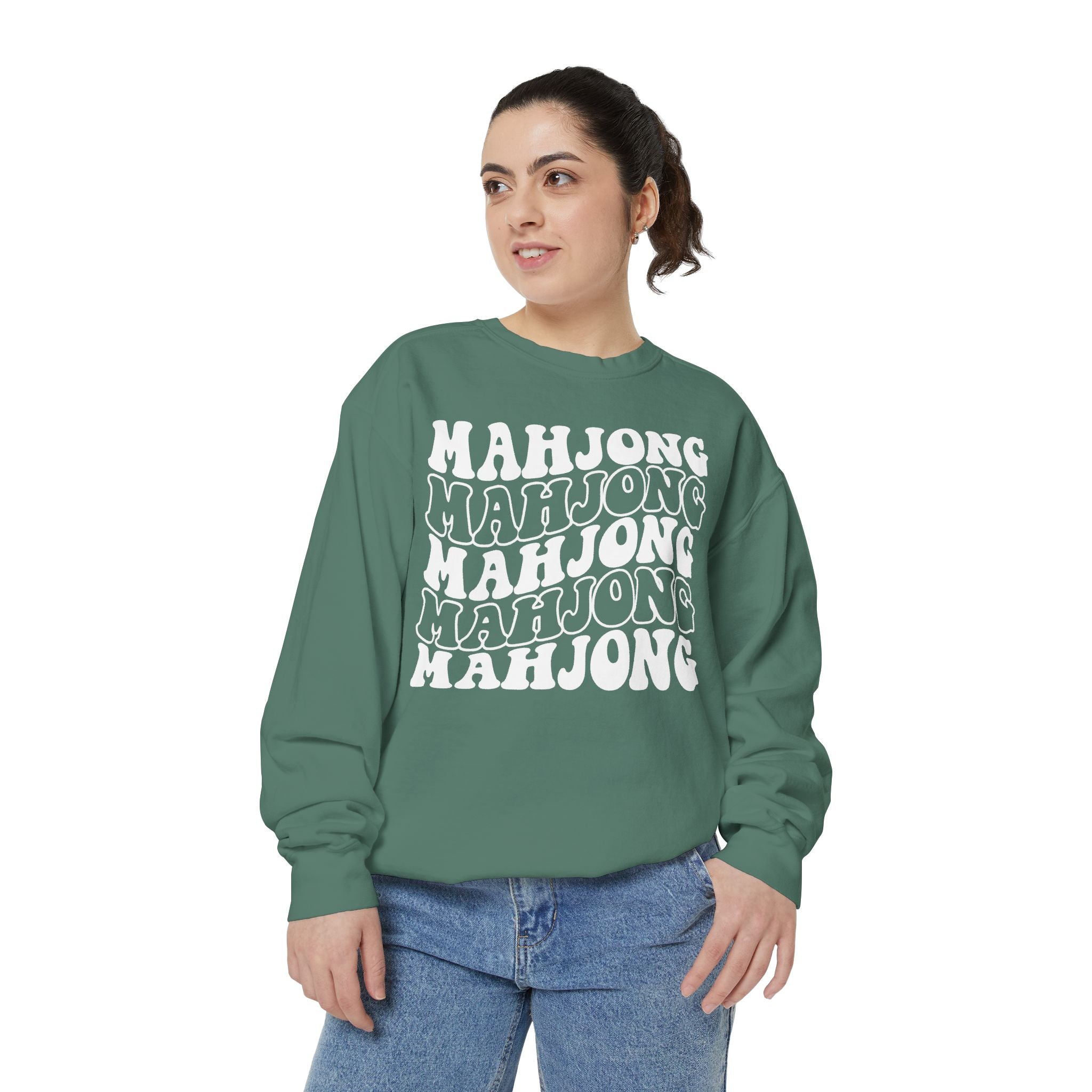 Crewneck Sweatshirt - Mahjong Retro Stack