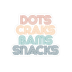 Sticker- DOTS CRAKS BAMS SNACKS