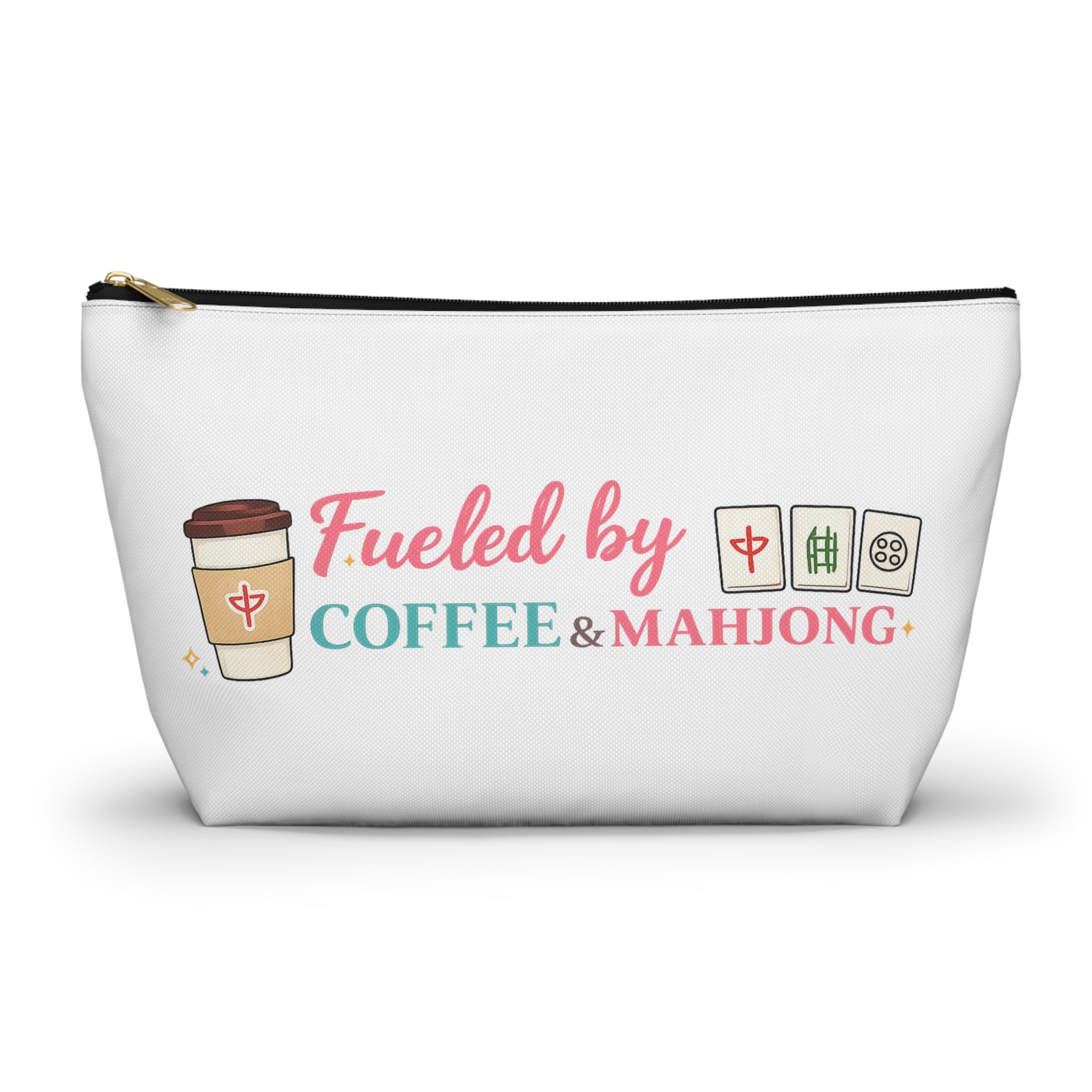 Accessory Pouch -  Fueled by Coffee & Mahjong