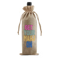 Mahjong Linen Wine Bag "Get Your Mahj On"