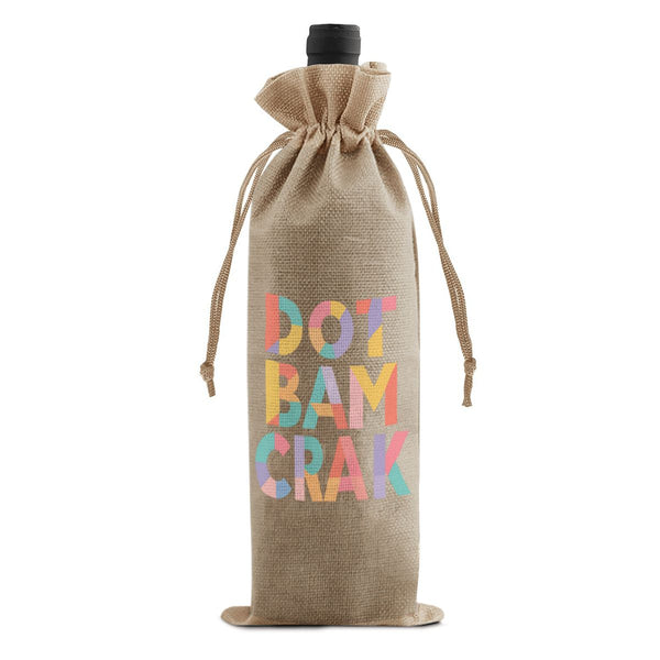 Mahjong Linen Wine Bag - Dot Bam Crack